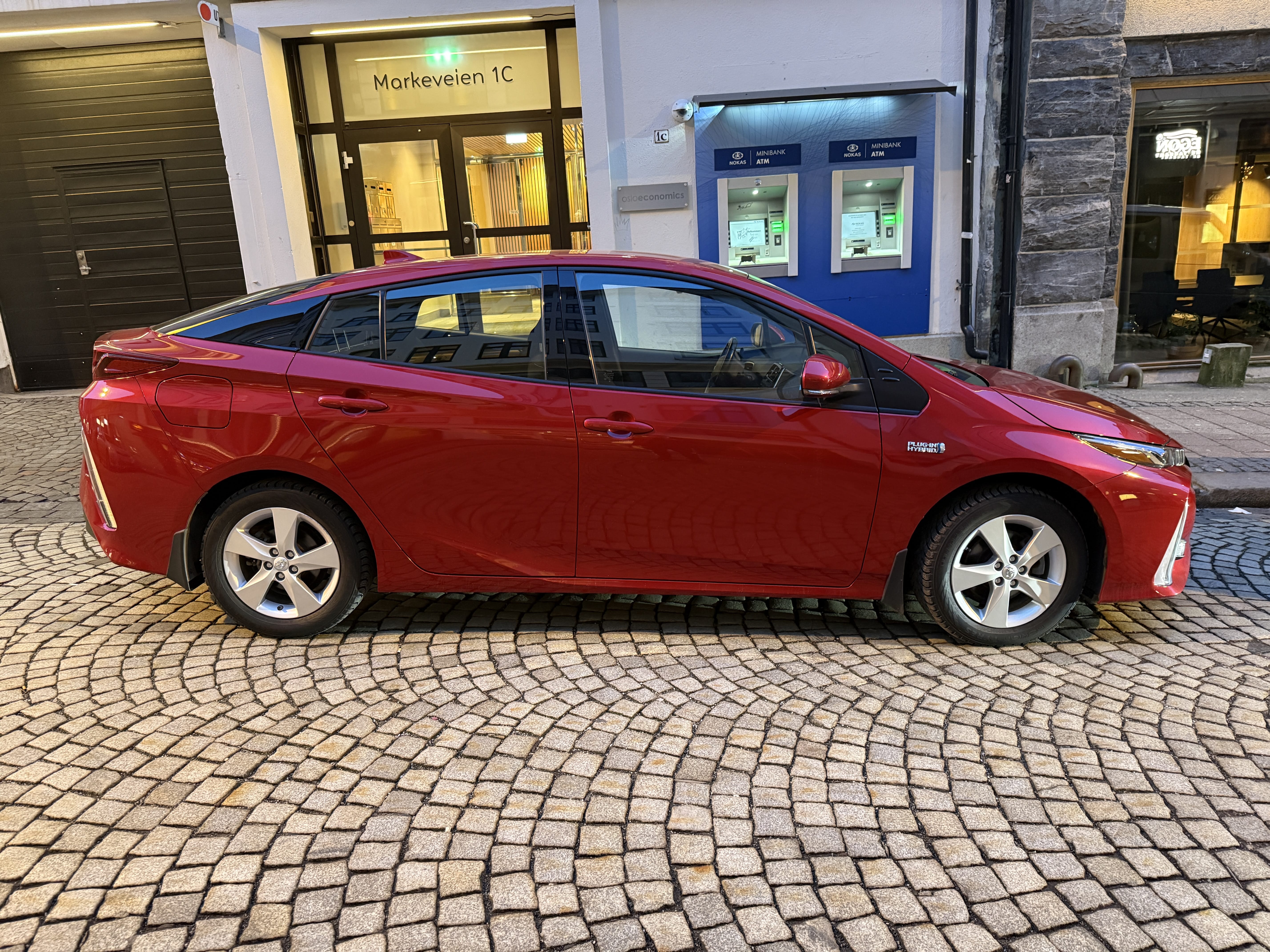 Toyota Prius Plug-in Hybrid with Snow chains