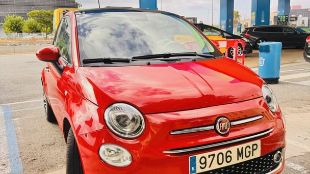 Fiat 500 con Cadenas para la nieve