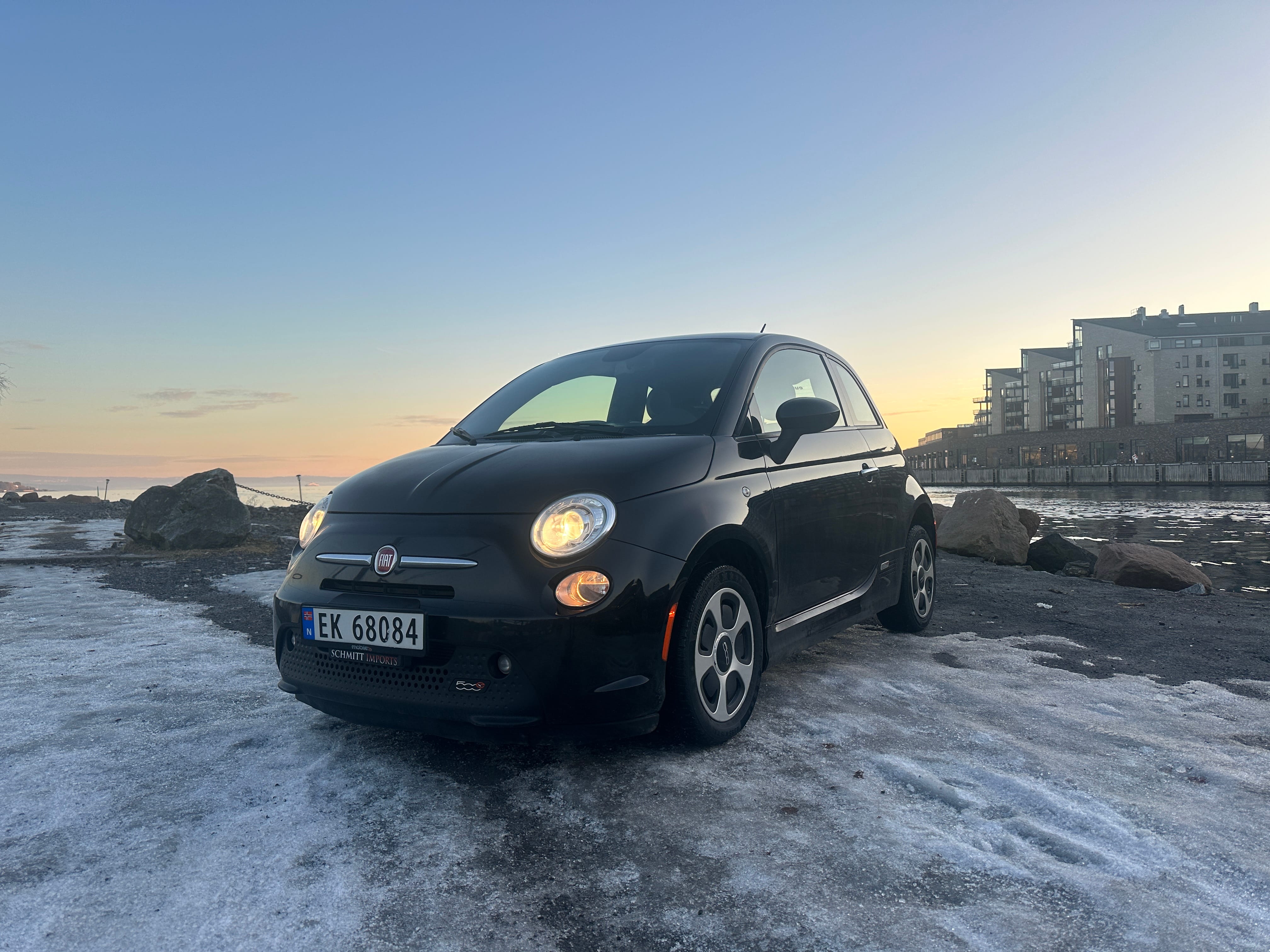 Fiat 500e med Lydinngang