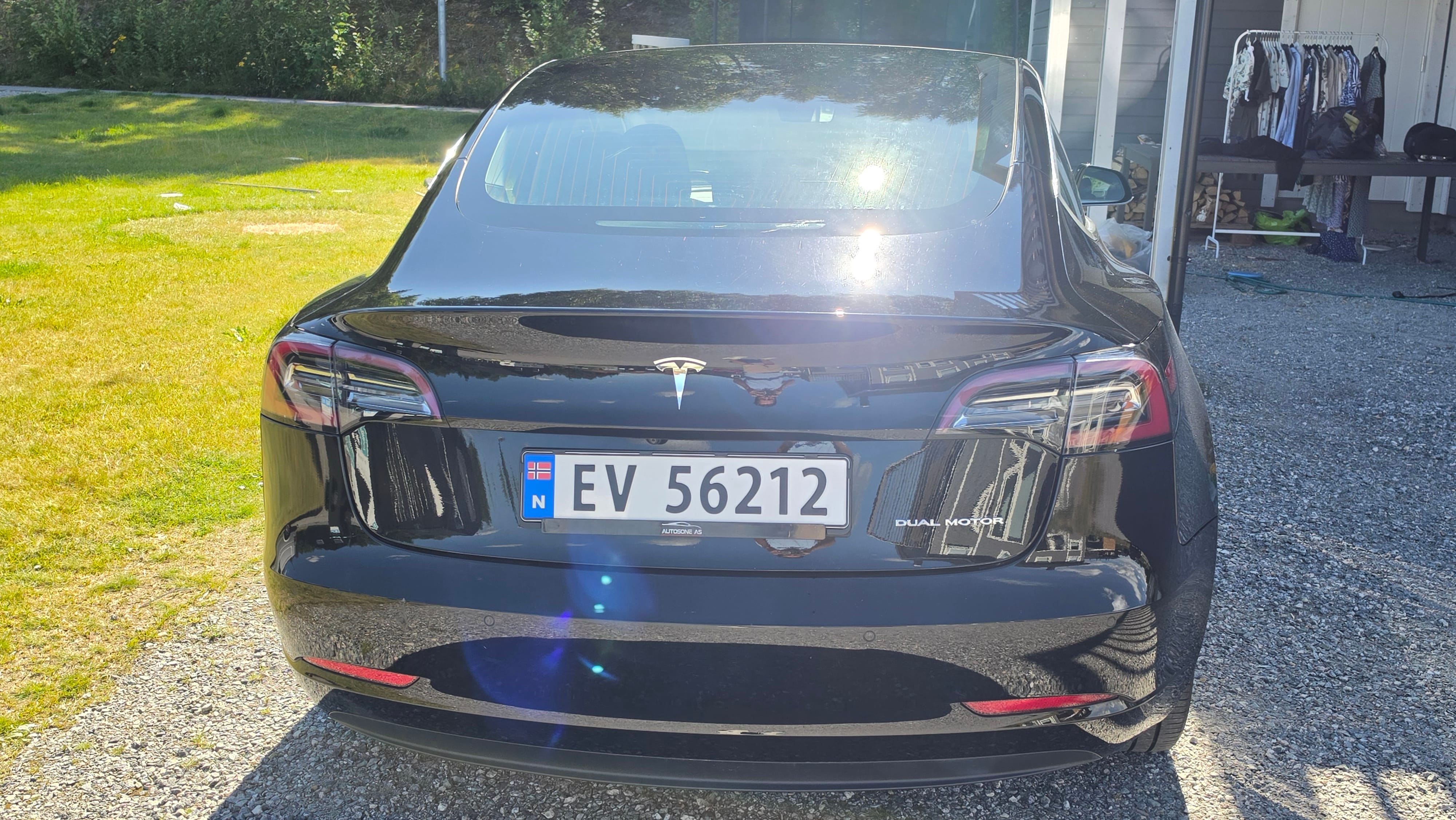 Tesla Model 3 Long Range med Ryggekamera
