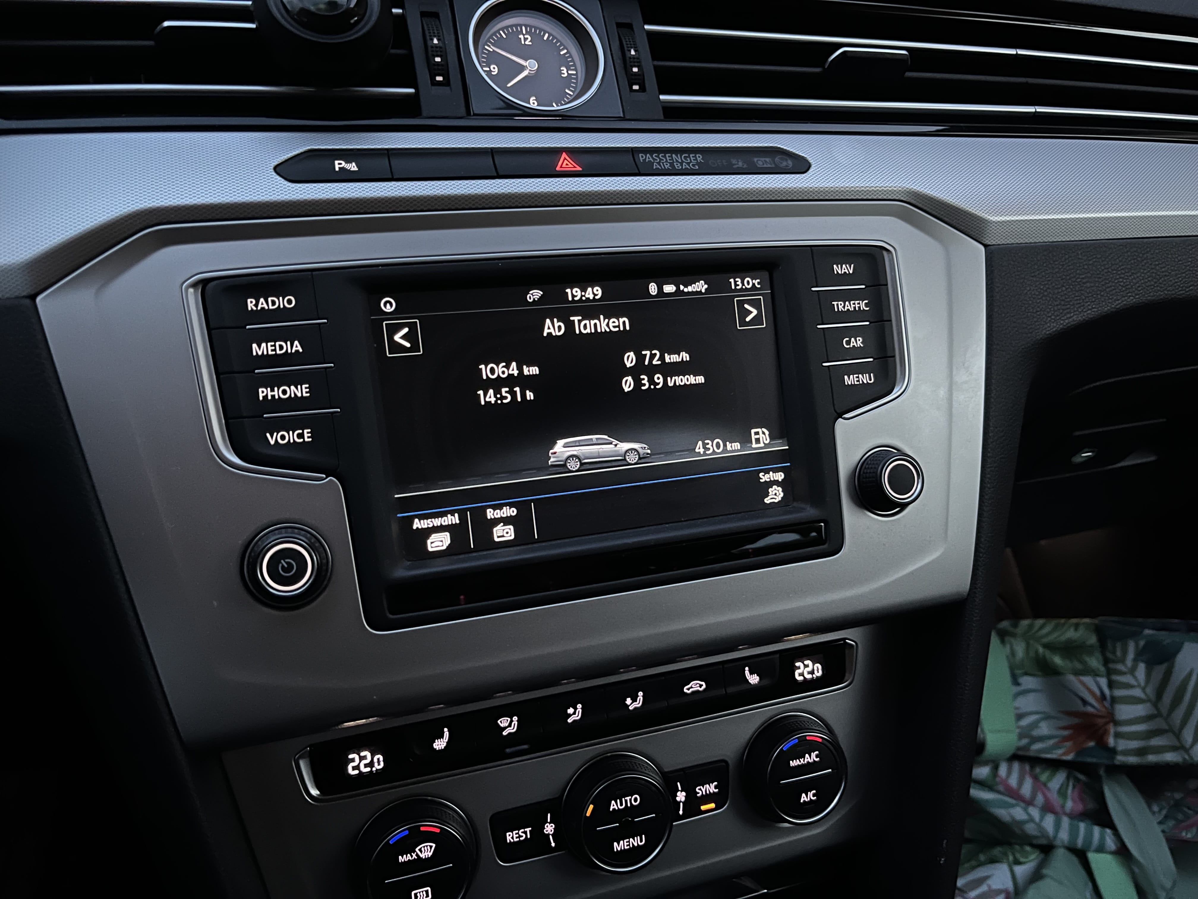 Volkswagen Passat mit Kindersitz