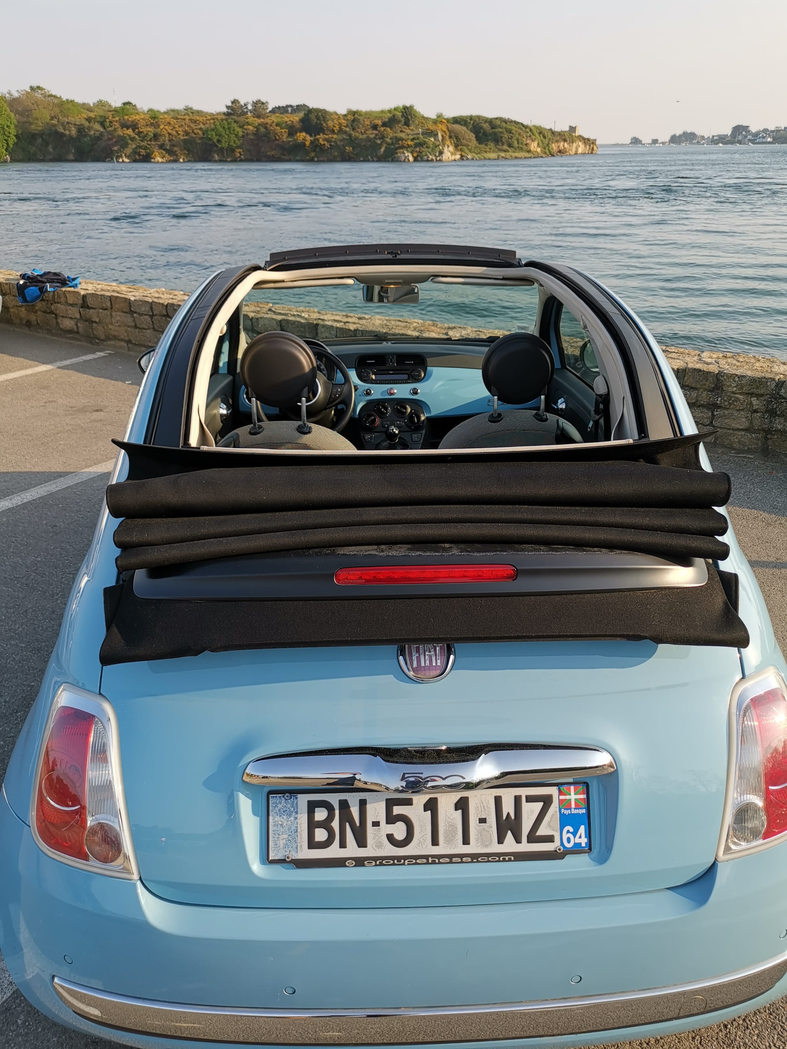 Fiat 500 C Cabriolet Version Grand Bleu avec Audio Bluetooth