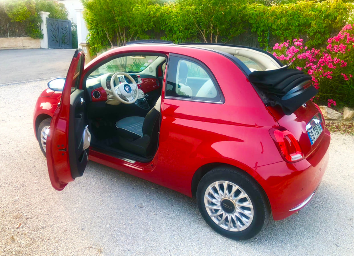 Fiat 500 C avec Chaines