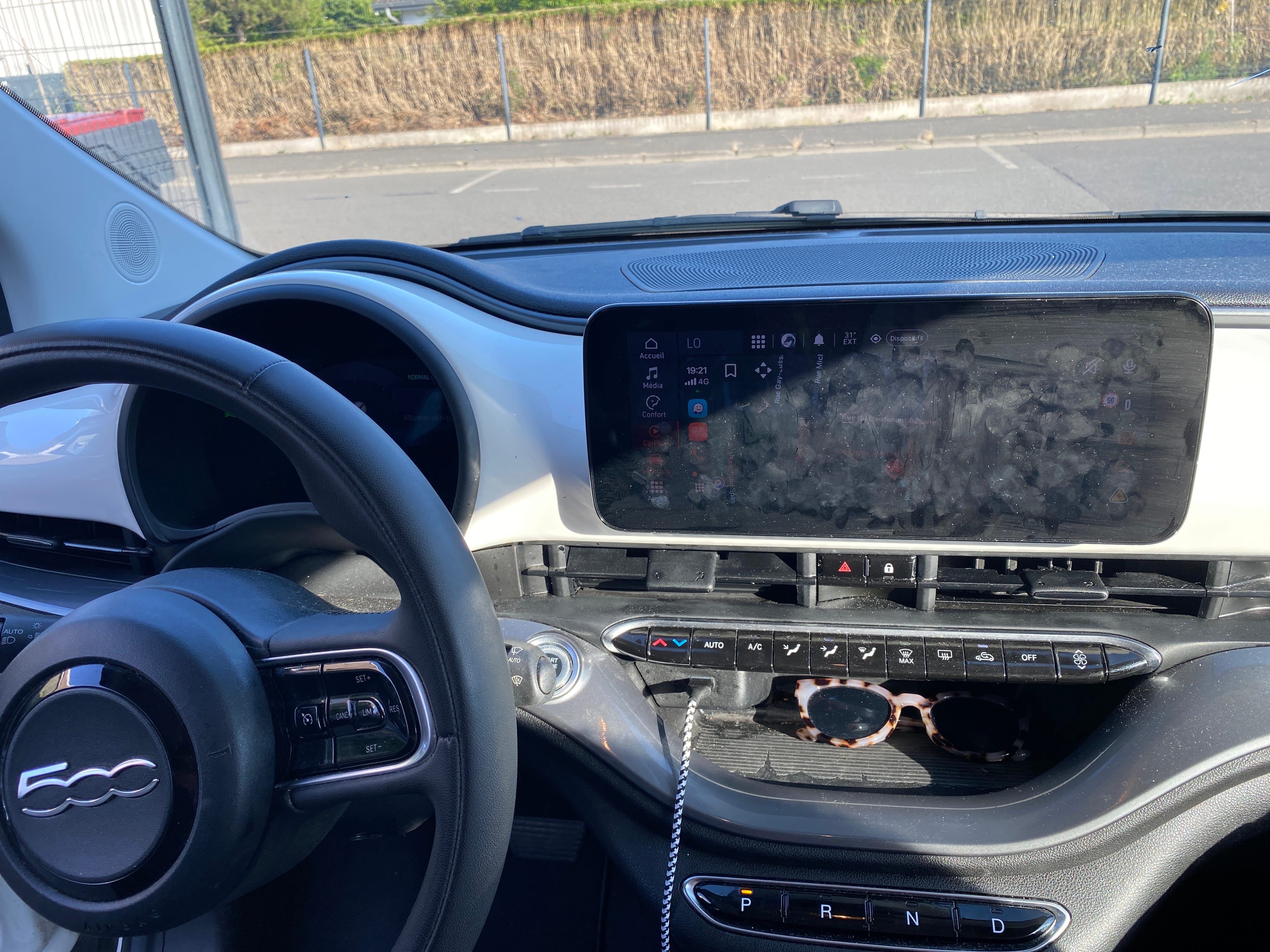 Fiat 500e avec GPS