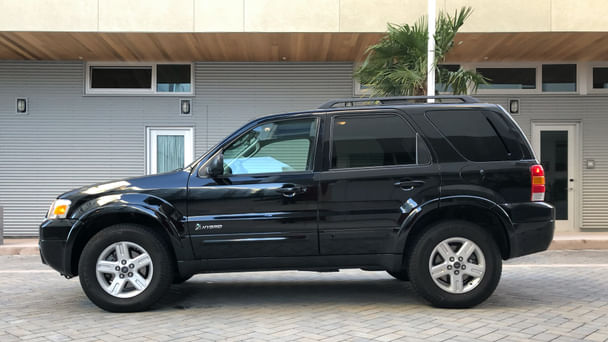 Ford Escape Hybrid with Ski racks