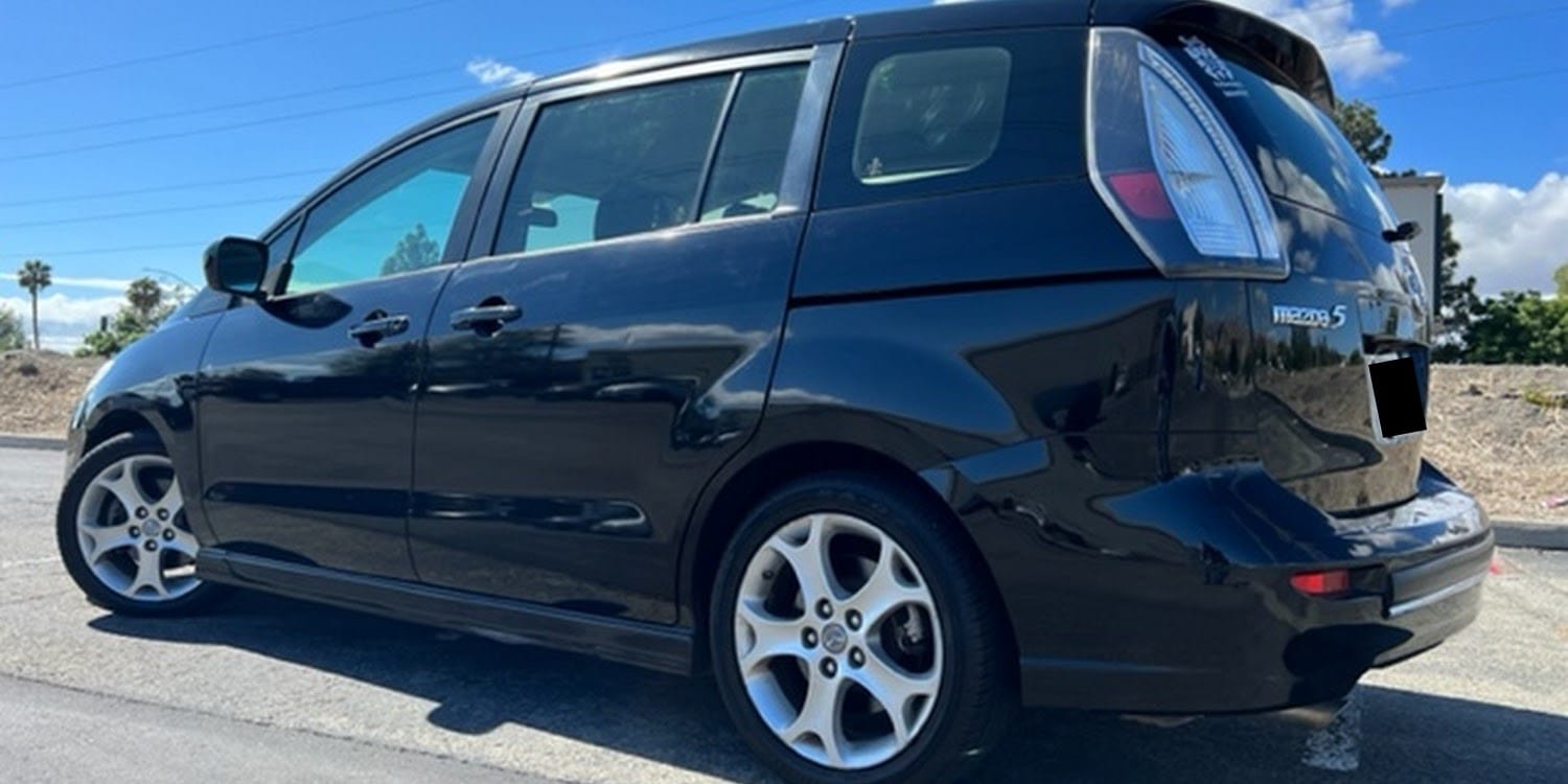 Mazda 5 with Ski racks